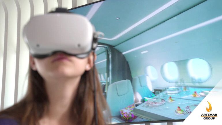 Airbus está utilizando VR para vender jets de lujo personalizados