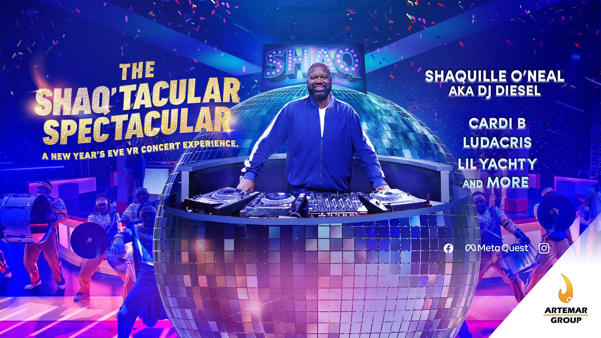 Shaquille O'Neal hará concierto VR por víspera de año nuevo
