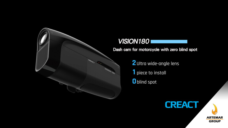 CREACT Vision 180: La cámara con pantalla AR para motos