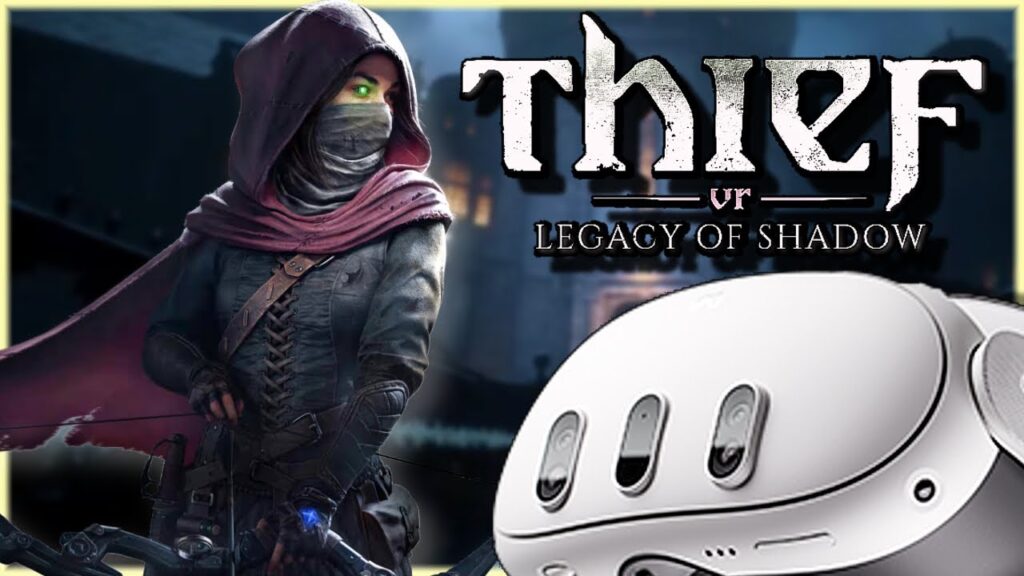 Jugador utilizando arco y flechas en entorno steampunk de Thief VR Legacy of Shadow en realidad virtual.